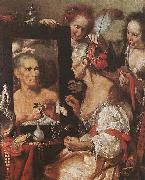 STROZZI, Bernardo Old Woman at the Mirror china oil painting artist